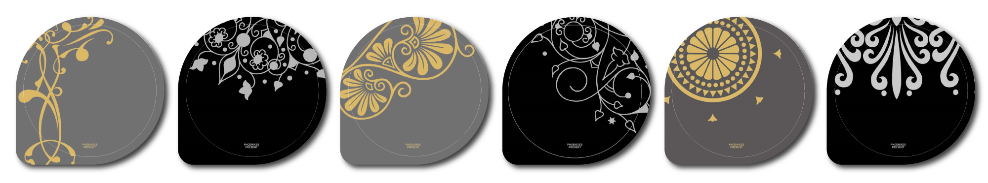 ブラック＆ゴールドシルバーパターン